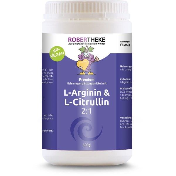 Robertheke L-Arginin & L-Citrullin 2:1 Vegan | 500g Pulver