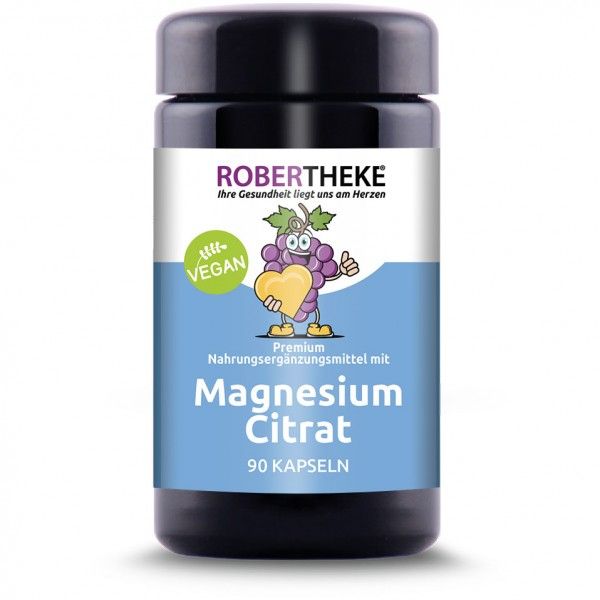 Robertheke Magnesium Citrat 90 Kapseln, 90g Dose
