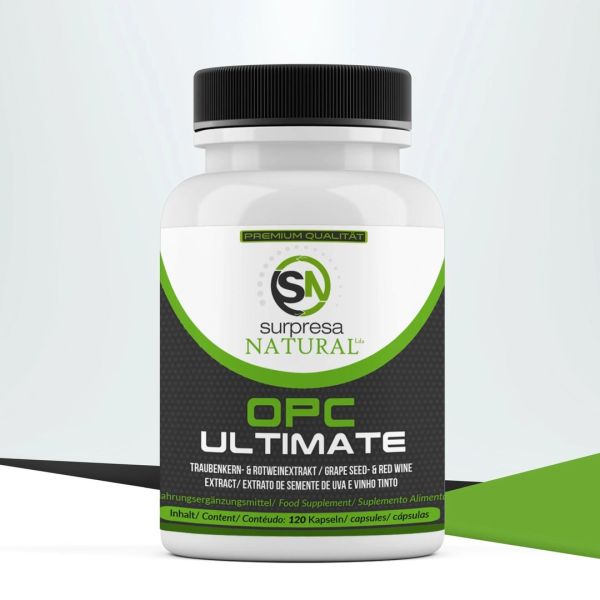 OPC Ultimate – Traubenkernextrakt und Resveratrol: 120 Kapseln, hochdosiert und vegan, 92g Dose