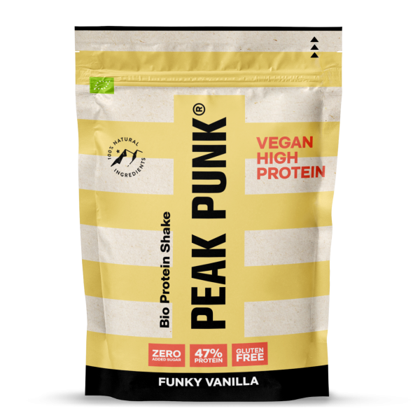 Peak Punk FUNKY VANILLA veganes BIO Protein 250g Beutel, 47% Protein