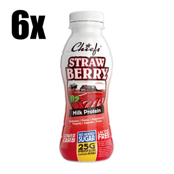 Chiefs Milk Protein Drink Strawberry 6x 330 ml