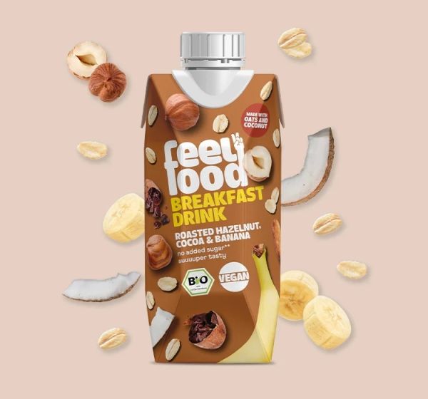 feelfood BIO Breakfast Drink - Hazelnut, Cocoa, Banana 330ml