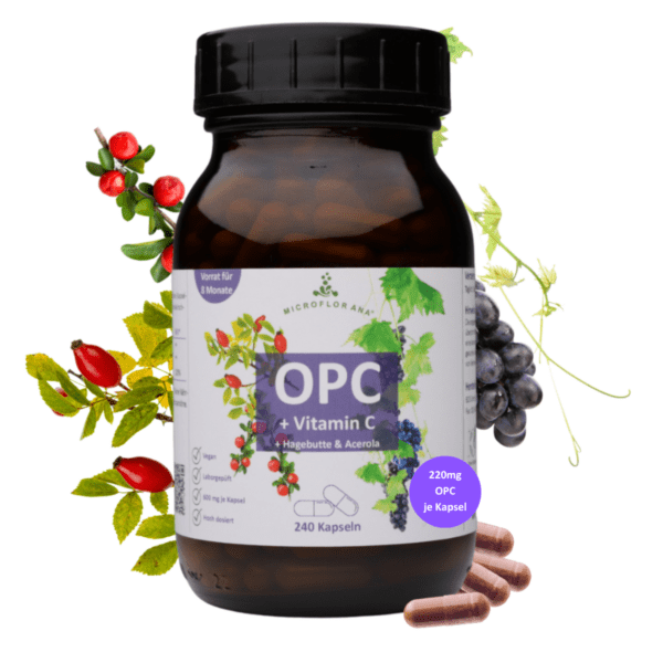 Microflorana OPC Kapseln mit Vitamin C – 240 Kapseln, 144g