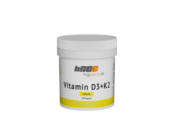 Vitamin D3 / K2 - Dose mit 60 Kapseln à 5600IE, 500 mg, 30g Packung