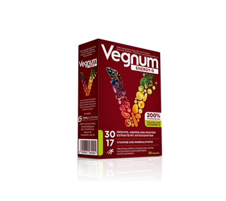 Vegnum Energy-D Kapseln 30 Stk. 20,5g Packung