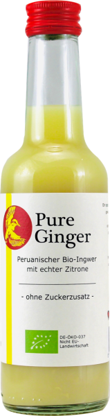 Pure Ginger Zitrone Bio-Ingwer mit Zitrone 250 ml-Copy