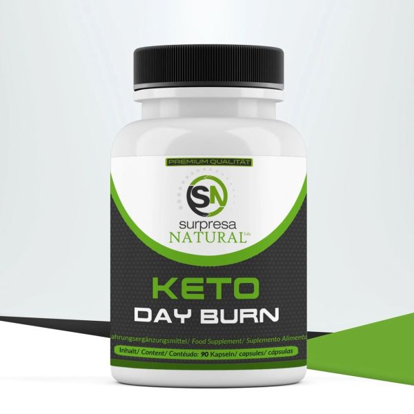 Keto Day Burn: 90 Kapseln, hochdosiert und vegan, 47g Dose