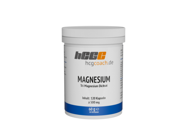 Magnesium - 120 Kapseln á 500 mg, 60g Packung