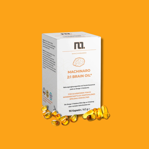 Machinaro 2:1 Brain Oil* Omega 3, 90 Kapseln, 62g