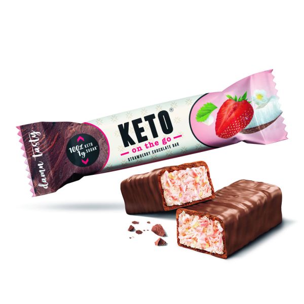 KETO on the go Strawberry Chocolate 20x35g Riegel